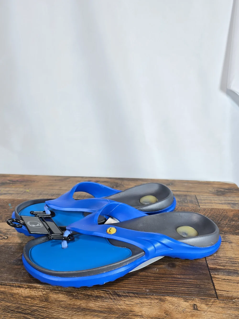 Comfort Foam Blue Men's Thong Sandals Size 11